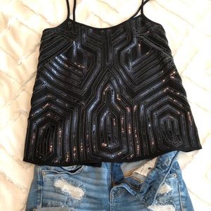 3 for 25 💕 Express Black Sequin tank top